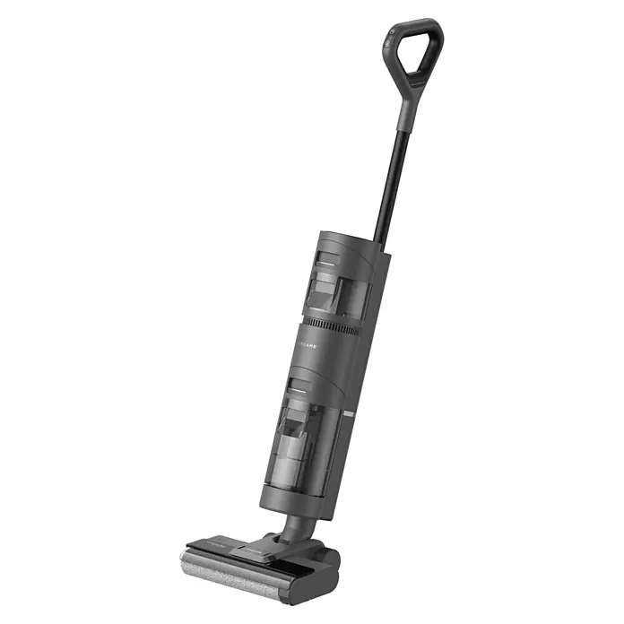 Dreame Akku-Nass-Trockensauger H11 Core - Saugkraft: 6.000 Pa, Akkulaufzeit: 22 min, Wassertankvolumen: 0,9 l - Abbildung eines grauen Dreame-Bodenreinigers. Ein praktisches Reinigungsgerät, das Funktionalität und modernes Design vereint.
