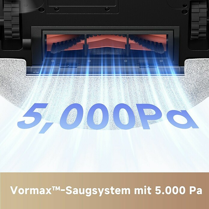 Mova Robot aspirador con mopa E20 Plus (Potencia de aspiración: 5.000 Pa, Duración de la batería: 260 min, Capacidad del robot: 330 ml) | BAUHAUS