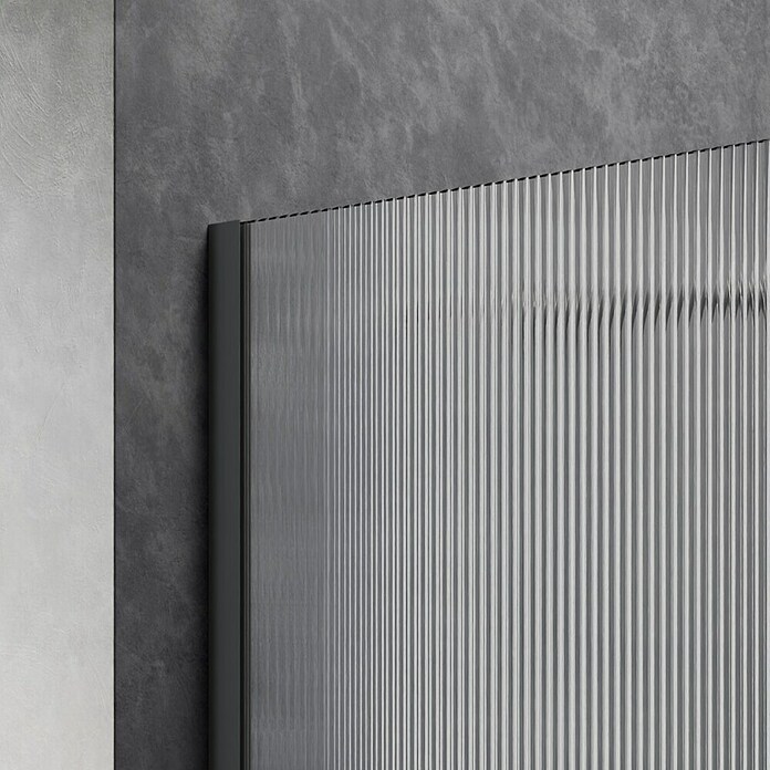 Camargue Duschwand Gunmetal Wave Walk-In (B x H: 90 x 200 cm, Beschichtet, Gunmetal, Wellenglas) | BAUHAUS