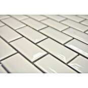 Mosaikfliese Brick Bond Diamond CBI 110 (30 x 30 cm, Elfenbein, Glänzend)