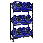 Simonrack Simonbottle Getränkekistenregal Bottleclick (H x B x T: 180 x 80 x 30 cm, Traglast Einlegeboden: 100 kg, Anzahl Böden: 3 Stk., Stecken, Anthrazit) | BAUHAUS