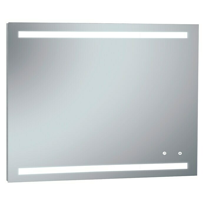 Espejo con luz LED Arion (An x Al: 100 x 80 cm, Reproducción Audio por Bluetooth, Capacidad de atenuación: Intensidad regulable)