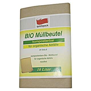 Quickpack Afvalzakken Bio-afvalzak (Inhoudsvermogen: 10 l, 10 st., Bruin)