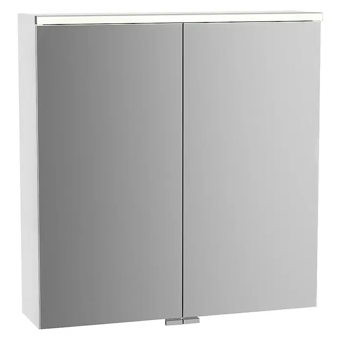VitrA LED-Spiegelschrank - B x H: 60 x 62 cm, Mit Beleuchtung, Weiß - Ein moderner Spiegelschrank mit zwei Türen und integrierter Beleuchtung. Er bietet praktischen Stauraum und ein elegantes Design für Ihr Badezimmer.