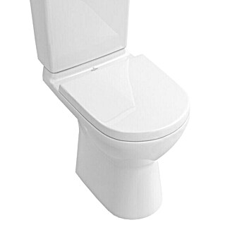 Villeroy & Boch O.novo Stand-WC für Kombination (Spülrandlos, Ohne Beschichtung, Spülform: Tief, WC Abgang: Waagerecht, Weiß)