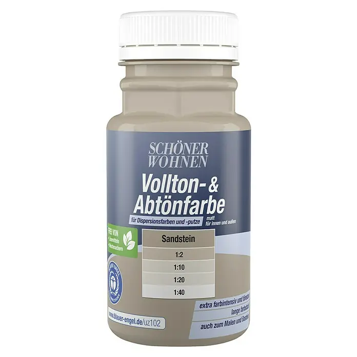 SCHÖNER WOHNEN-Farbe Vollton- & Abtönfarbe - Sandstein, Matt, 125 ml - Farbtönungsfarbe "Sandstein" von Schöner Wohnen, geeignet für Innen- und Außenbereich.