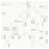 Mosaikfliese (33 x 33 cm, Weiß, Glänzend)