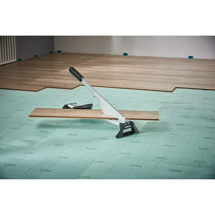 Wolfcraft Cortaláminas de parquet LC 600 - Ancho de corte: 465 mm, Aluminio - Cortador de laminado Wolfcraft con palanca para cortes precisos. Facilita la colocación de suelos.
