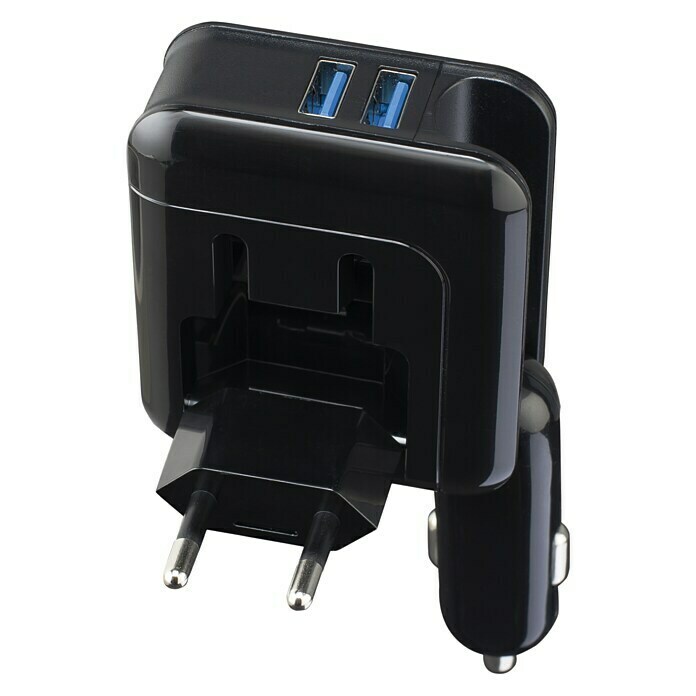 Cartrend USB-Reisestecker 2-PortfunktionLadestrom: 300 mA View From Above