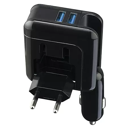 Cartrend  USB-Reisestecker 2-Portfunktion