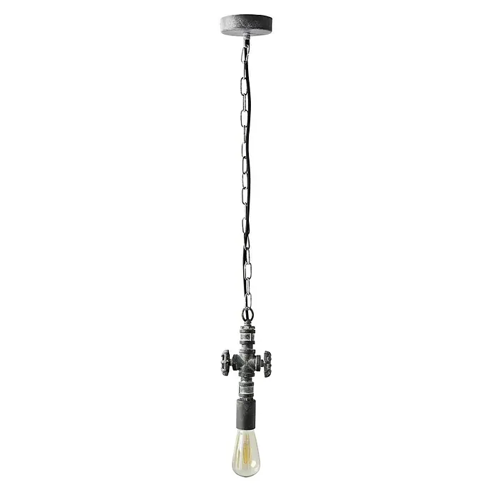 Tween Light Lámpara colgante Fascia 1 - Altura: 145 cm - Esta lámpara colgante industrial cuenta con una cadena, tubos y válvulas, creando una lámpara única y llamativa.