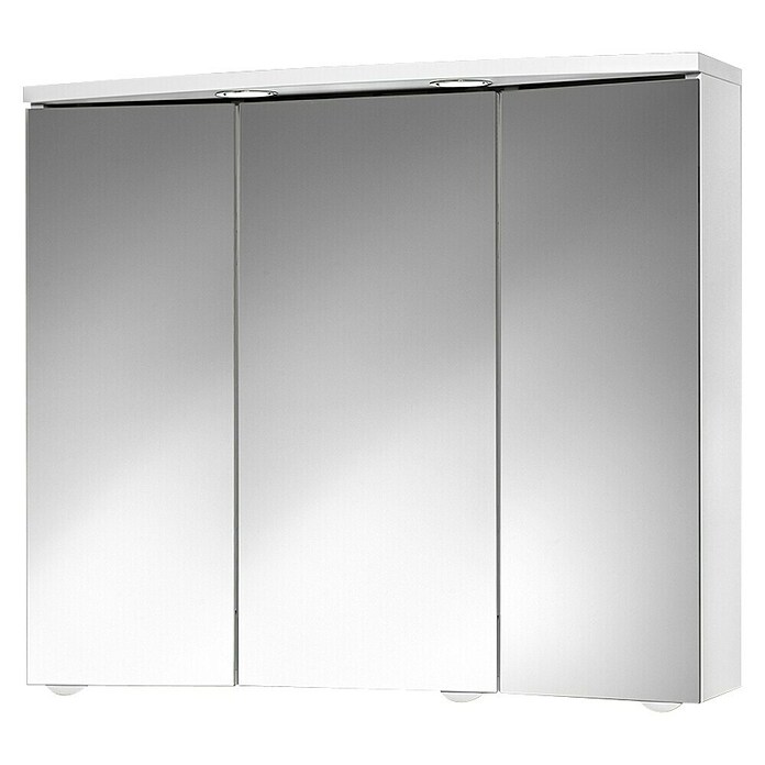 Jokey LED-Spiegelschrank Trava (B x H: 75 x 65 cm, Mit Beleuchtung, MDF, Weiß)