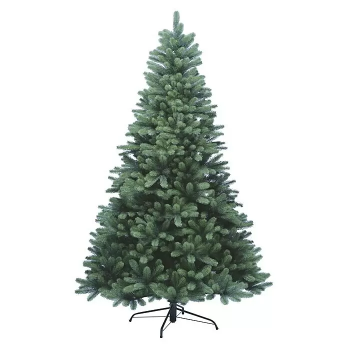Xenotec Künstlicher Weihnachtsbaum - Höhe: 240 cm, Grün, Standfuß - Grüner künstlicher Weihnachtsbaum mit schwarzem vierbeinigen Ständer.