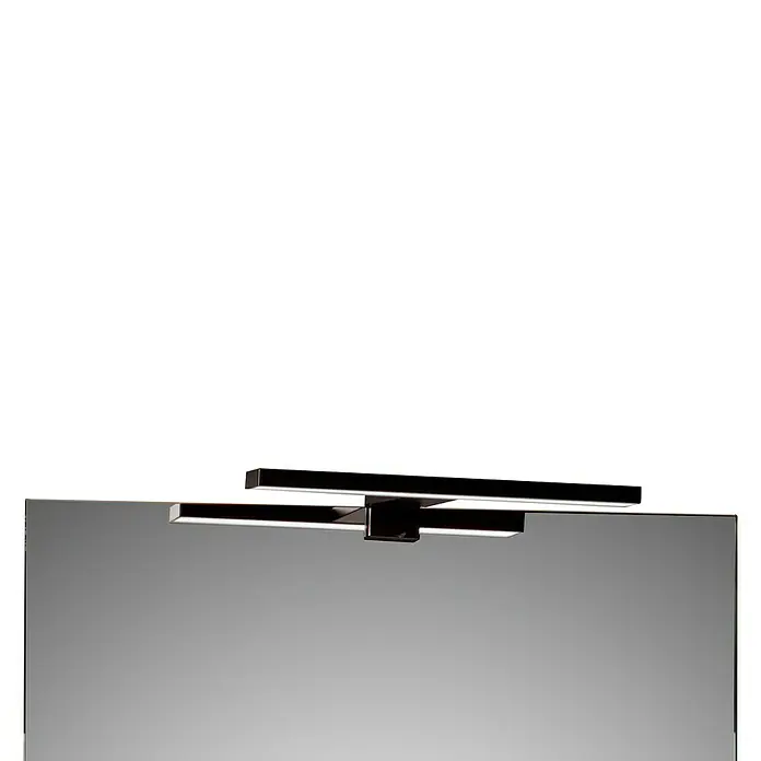 Aplique LED para espejo Altair 30 - Negro, L x An x Al: 12 x 30 x 5 cm - Esta moderna lámpara de espejo proporciona una iluminación ideal en el baño. Su diseño minimalista se adapta perfectamente a baños modernos.