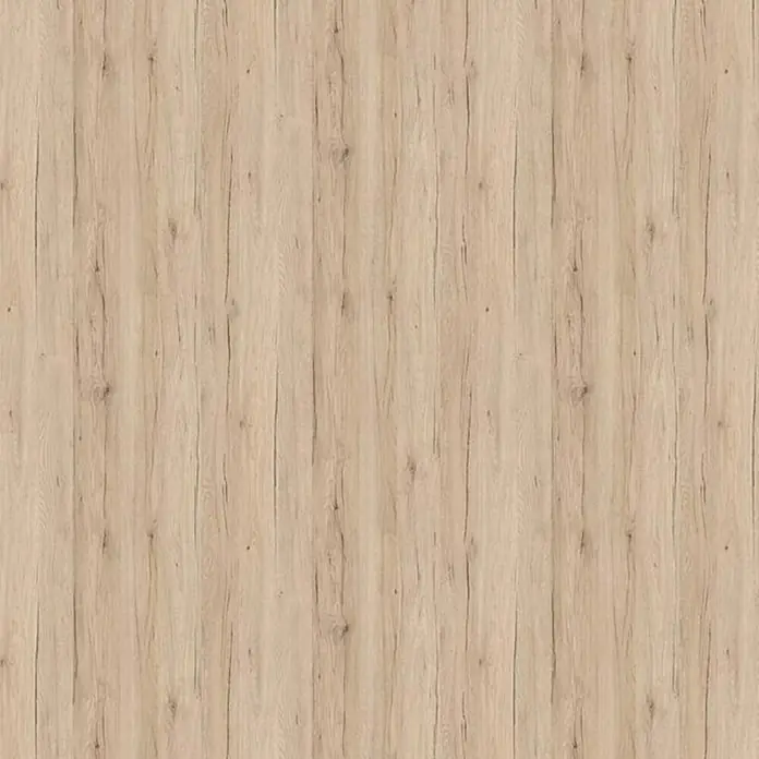 Küchenarbeitsplatte nach Maß - San Remo Sand, Stärke: 3,8 cm, Breite: 60 cm - Helle Holzstruktur mit vertikalen Maserungen und subtilen Farbvariationen, ideal für Möbel oder Wandverkleidungen.