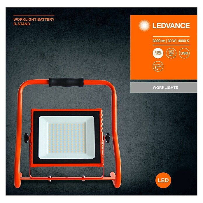 Ledvance LED-Baustrahler (4 000 K, 311 x 200 x 316 mm, IP44) | BAUHAUS