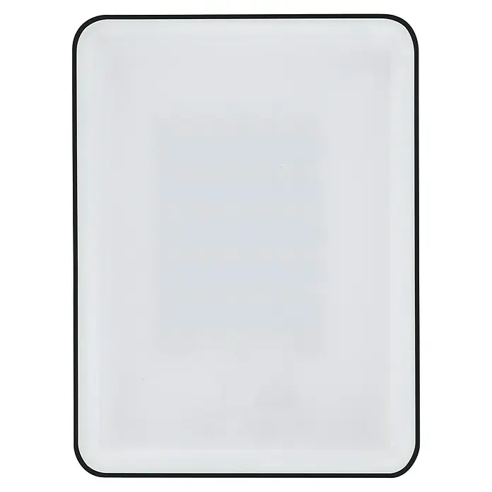 Ledvance Essential LED-Strahler - 20 W, 1.900 lm, 4.000 K, L x B x H: 173 x 111 x 28 mm, IP65 - Eine Nahaufnahme eines modernen, weißen Rahmens mit abgerundeten Ecken, ideal für minimalistische Dekorationen und zeitgenössische Designs.