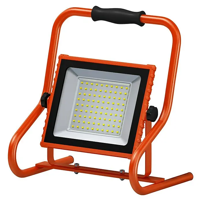 Ledvance LED-Baustrahler - 4.000 K, 311 x 200 x 316 mm, IP44 - Orangefarbene LED-Arbeitsleuchte mit Griff, ideal für Baustellen. Die Leuchte sorgt für helles, effizientes Licht und ist robust konstruiert.
