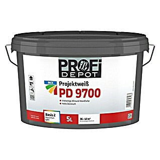 Profi Depot PD Wandfarbe Projektweiß PD 9700 (Basismischfarbe 4, 5 l, Stumpfmatt)