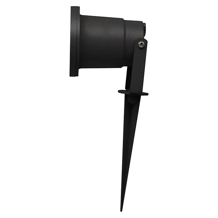 Starlux Splash Foco de jardín LED - 3 W, Negro, IP44, LED - Foco negro de jardín con estaca para tierra, ideal para iluminar caminos y parterres en el exterior. Robusto y resistente a la intemperie.