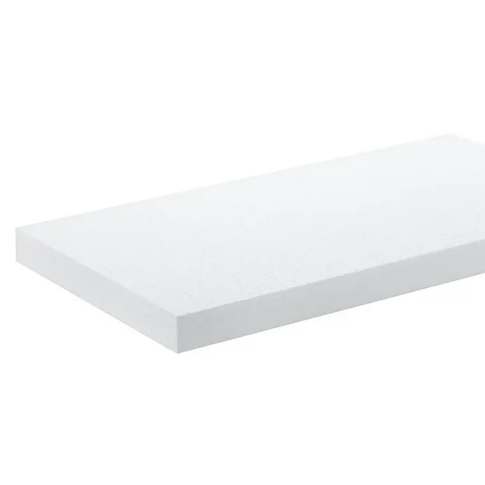 Mehrzweckdämmplatte DEO/WAB 040 - Stärke: 40 mm, Expandiertes Polystyrol (EPS), Wärmeleitstufe: 040, 0,5 m² - Nahaufnahme einer weißen Marmorplatte, die eine elegante und moderne Textur zeigt. Ideal für hochwertige Visualisierungen.