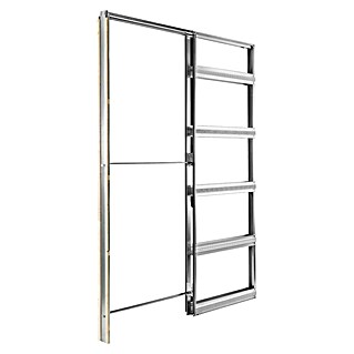 Eclisse Estructura de puerta corredera para pared de placa de yeso laminado (An x Al: 84 x 211 cm, Acero)
