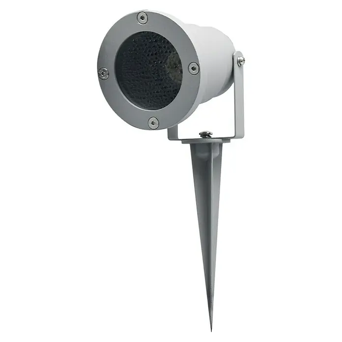 Starlux Splash LED-Gartenstrahler - 3,2 W, Silber, IP44, LED - Ein silberner Erdspießstrahler für den Außenbereich, ideal für die Gartenbeleuchtung. Das robuste Design sorgt für Langlebigkeit.