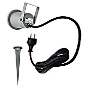 Starlux Splash Foco de jardín LED (1 luz, 3 W, Plateado, Estaca)