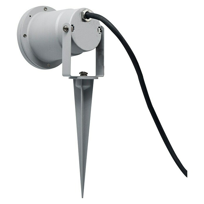 Starlux Splash LED-Gartenstrahler (1-flammig, 3 W, Silber, Erdspieß)