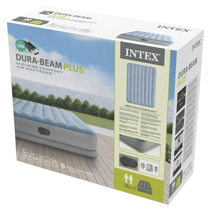 Napihljiva postelja Dura-Beam Comfort  (Do x Š x V: 203 cm x 152 cm x 36 mm, Varnostni ventil) | 8308 - Aufblasartikel | ICIC - Pools / Whirlpools Zubehör | ICI - Pools & Zubehör | IC - Freizeit im Garten | I - Stadtgarten | BAUHAUS