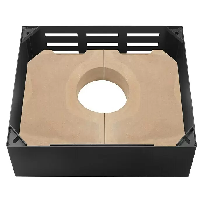 Justus Kaminofen Tova - 6 kW, Raumheizvermögen: 115 m³, Material Verkleidung: Stahl, Schwarz