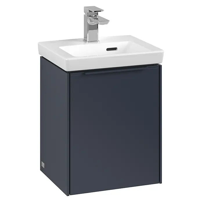 Villeroy & Boch Subway 3.0 Waschbeckenunterschrank - Marine Blue, Anzahl Türen: 1 Stk., Farbe Griff: Monochrom, B x T x H: 35,1 x 30,9 x 42,9 cm, DIN Anschlag: Links - Modernes Badezimmermöbel mit Unterschrank und Waschbecken, ideal für jedes Badezimmer. Praktische Aufbewahrung mit stilvollem Design.