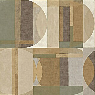 Vliesbehang Sojo Bruin/Groen (Bruin / Groen, 10 m x 53 cm)
