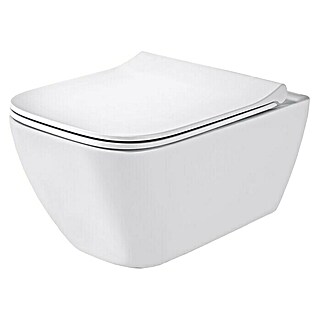 Geberit Smyle Square Komplet zidne WC školjke (Bez ruba, Bez posebne glazure, Oblik ispiranja: Duboko, WC odvod: Vodoravno, Bijele boje)