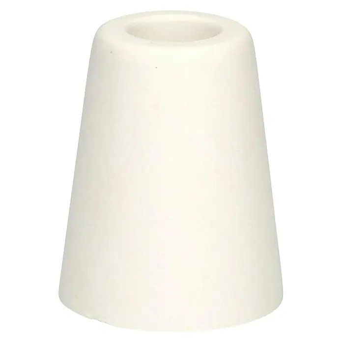 Walteco Wandtürstopper - Durchmesser: 50 mm, 1 Stk., Weiß - Weißer konischer Keramikstopfen mit zentraler Öffnung.