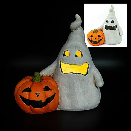 Dekofigur Halloween Geist LED