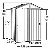 Spacemaker Metalna kućica za alat (122 x 151 x 198 cm)
