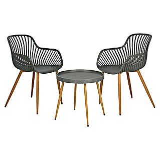 Tuinmeubelset Bistro (3 -delig, Polypropyleen, Grijs)