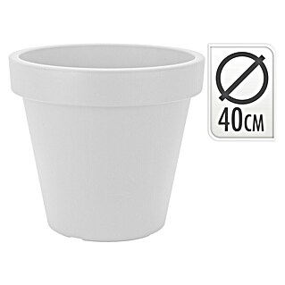 Bloempot (Ø x h: 40 x 35 cm, Wit)