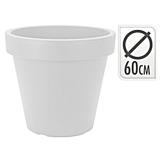 Bloempot (Ø x h: 60 x 52 cm, Wit)