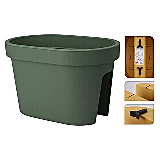 Balkonbak (Groen, l x b x h: 40 x 27 x 25 cm)