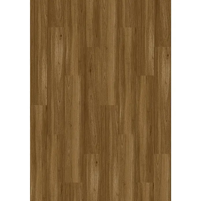 Suelo vinílico autoadhesivo Forest - 152,4 x 914,4 x 2 mm, Marrón - Se muestra un piso de madera en un tono marrón cálido con una veta natural, ideal para un ambiente acogedor.