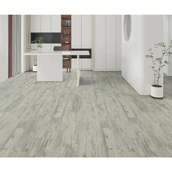 Suelo vinílico autoadhesivo Tren Grey (152,4 x 914,4 x 2 mm, Gris) | BAUHAUS