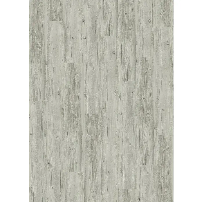 Suelo vinílico autoadhesivo Tren Grey - 152,4 x 914,4 x 2 mm, Gris - Diseño de suelo de madera clara con detalles de grano y nudos para un aspecto rústico, ideal para espacios habitables.