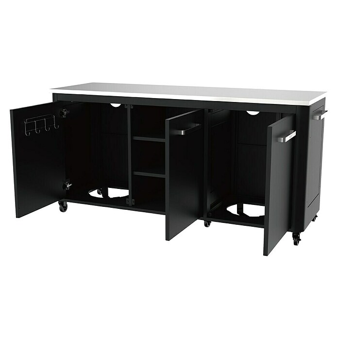 Cozze Outdoorküchen-Modul (Schwarz, B x T x H: 180 x 60 x 90 cm) | BAUHAUS