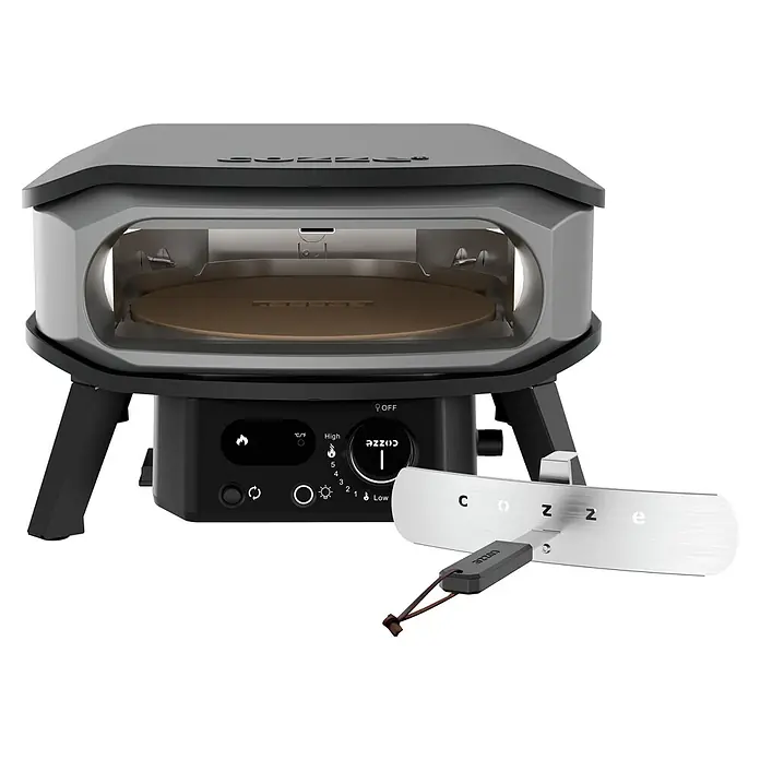 Cozze Pizzaofen Premium 13" - Grillfläche (B x T): 34 x 34 cm, 6 kW - Ein kompakter Gozney Dome Pizzaofen mit Zubehör. Ideal für authentische Pizzaerlebnisse zu Hause.