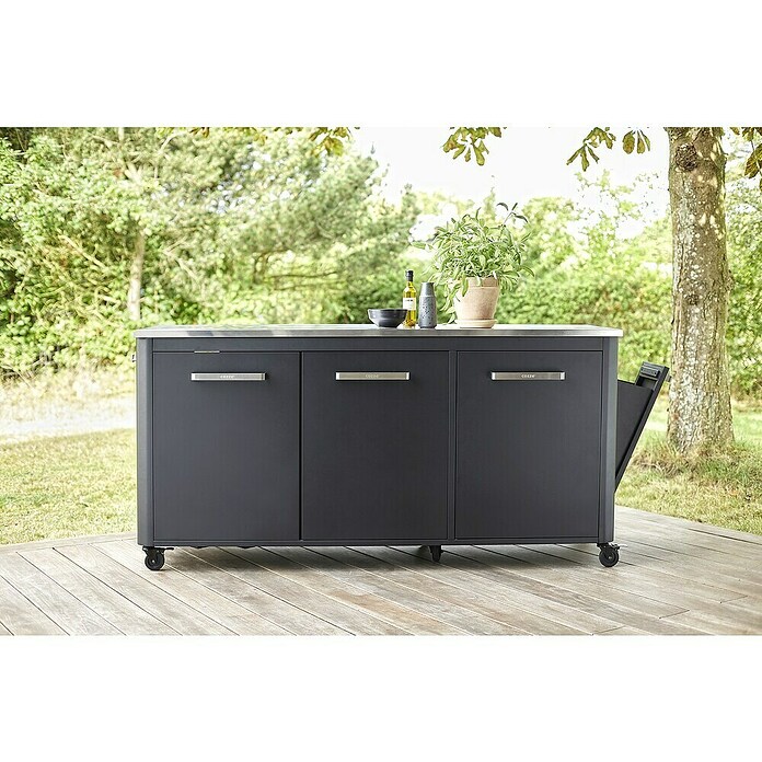 Cozze Outdoorküchen-Modul (Schwarz, B x T x H: 180 x 60 x 90 cm) | BAUHAUS