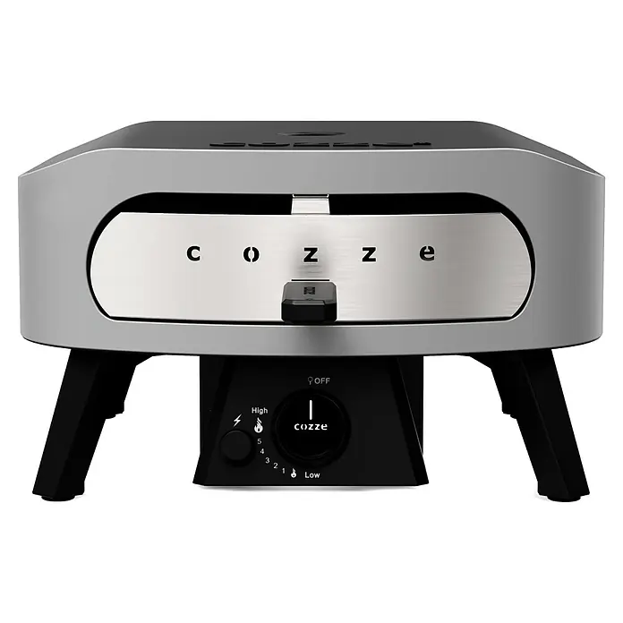 Cozze Pizzaofen Classic 13 - Grillfläche (B x T): 34 x 34 cm, 6 kW - Cozze Pizzaofen mit modernem Design. Ideal für die Zubereitung köstlicher Pizzen im Freien, mit präziser Temperaturregelung und einfacher Bedienung.