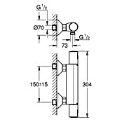 Grohe Start Brausethermostat Precision (Matt, Schwarz) | BAUHAUS