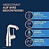Grohe Essence New Waschtischarmatur (Mit Zugstange, Chrom, Glänzend)